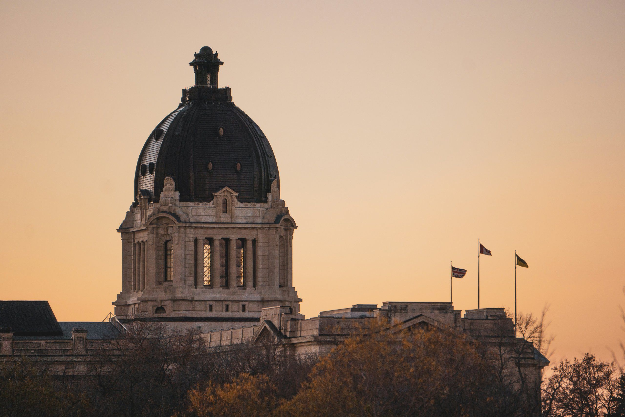 Regina Legislative Building across Wascana Lake